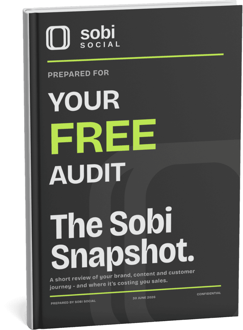 The Sobi Snapshot, cover of your free brand audit report